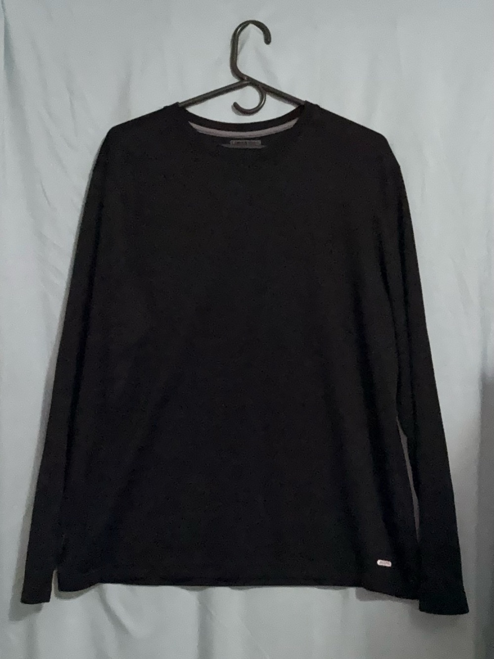 Starter Men's Black Regular Fit Long Sleeve Core Active Performance Shirt Size L